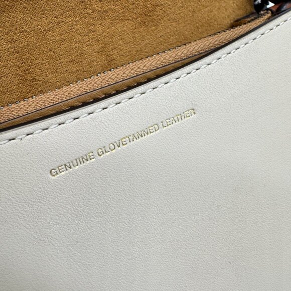 COACH Beat 18 rivets leather shoulder crossbody bag -Red Sand Ivory Tan - Picture 12 of 13